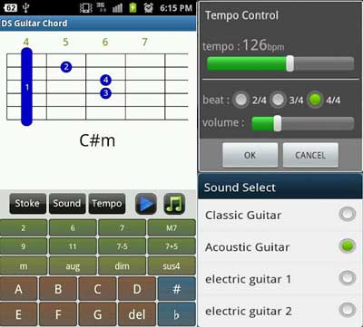 DS Guitar Chord per Android: un prontuario accordi tul tuo cellulare 